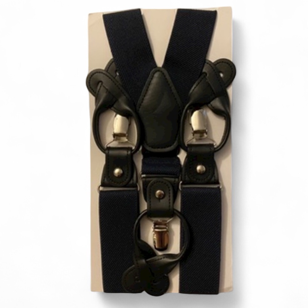 Black Suspenders NWT